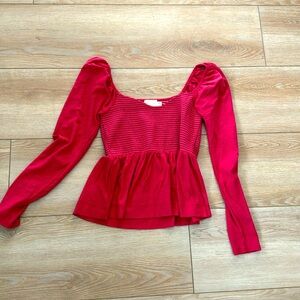 Nation LTD SMOCKED PEASANT TOP NWOT SZ SMALL
